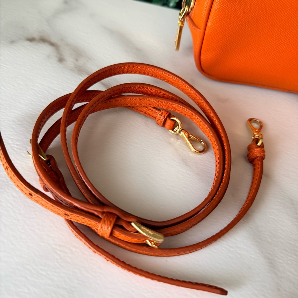 Prada Orange Mini Crossbody Bag Authentic - Picture 7 of 9